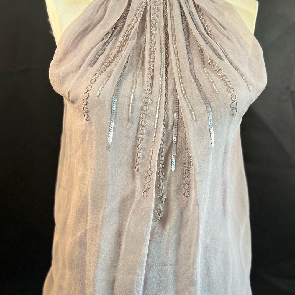 Elegant Beaded Halter Top
